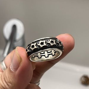 Silver Star Cody Sanderson ring, a competitor of Chrome Hearts based in Santa Fe